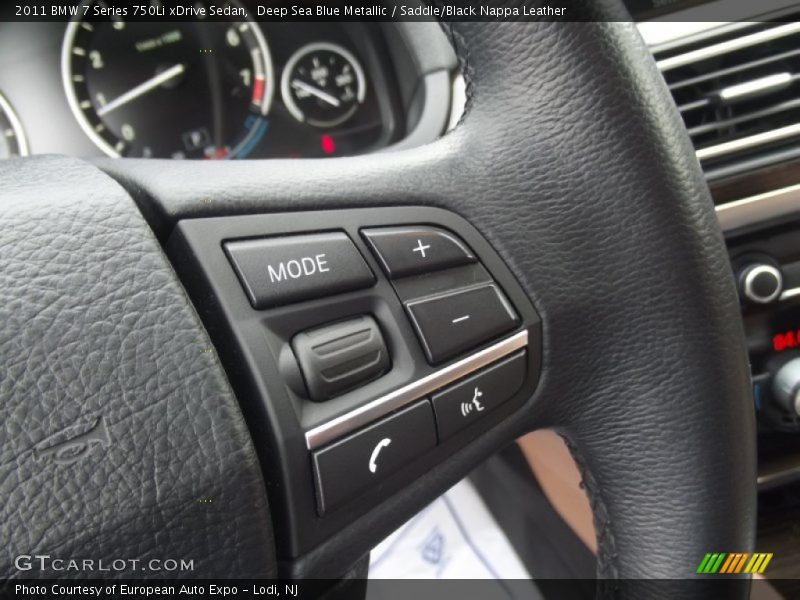 Deep Sea Blue Metallic / Saddle/Black Nappa Leather 2011 BMW 7 Series 750Li xDrive Sedan