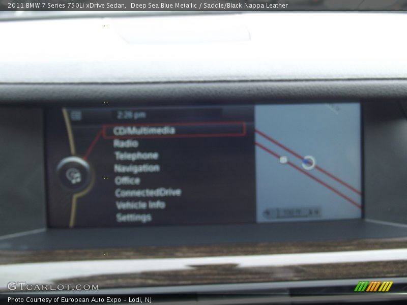 Deep Sea Blue Metallic / Saddle/Black Nappa Leather 2011 BMW 7 Series 750Li xDrive Sedan