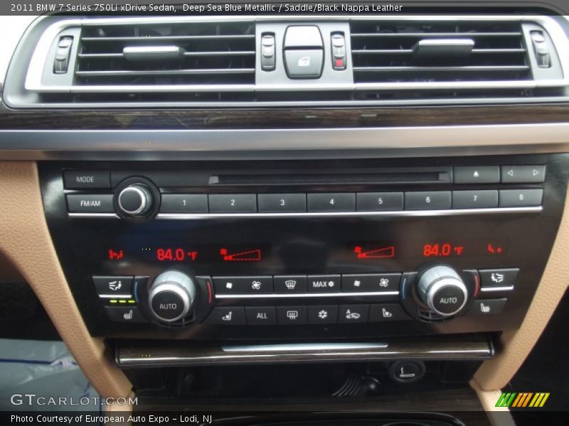 Deep Sea Blue Metallic / Saddle/Black Nappa Leather 2011 BMW 7 Series 750Li xDrive Sedan
