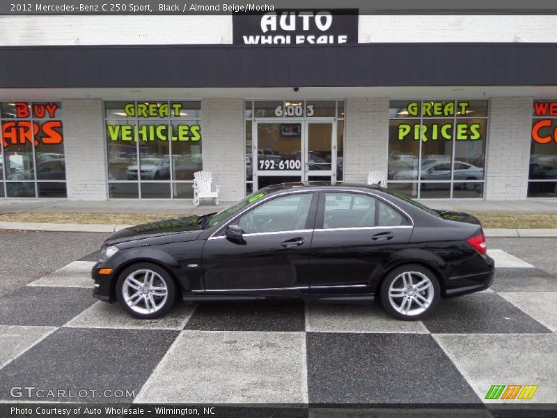 Black / Almond Beige/Mocha 2012 Mercedes-Benz C 250 Sport
