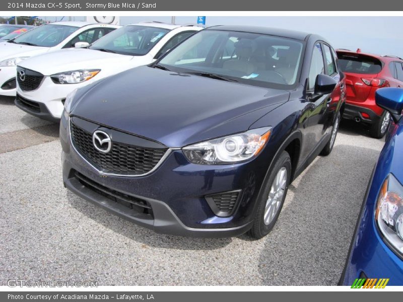 Stormy Blue Mica / Sand 2014 Mazda CX-5 Sport