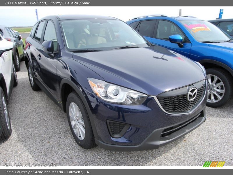 Stormy Blue Mica / Sand 2014 Mazda CX-5 Sport