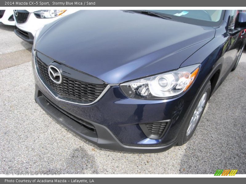 Stormy Blue Mica / Sand 2014 Mazda CX-5 Sport