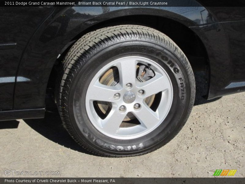 Brilliant Black Crystal Pearl / Black/Light Graystone 2011 Dodge Grand Caravan Mainstreet