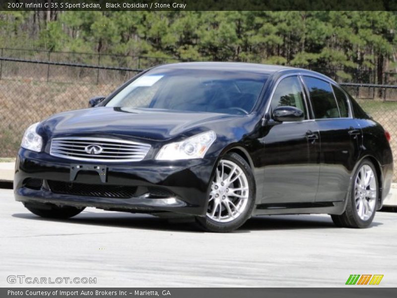 Black Obsidian / Stone Gray 2007 Infiniti G 35 S Sport Sedan