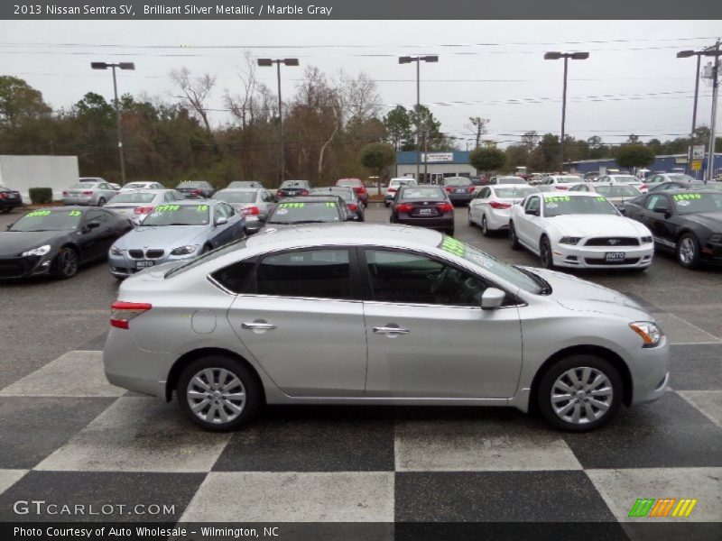 Brilliant Silver Metallic / Marble Gray 2013 Nissan Sentra SV