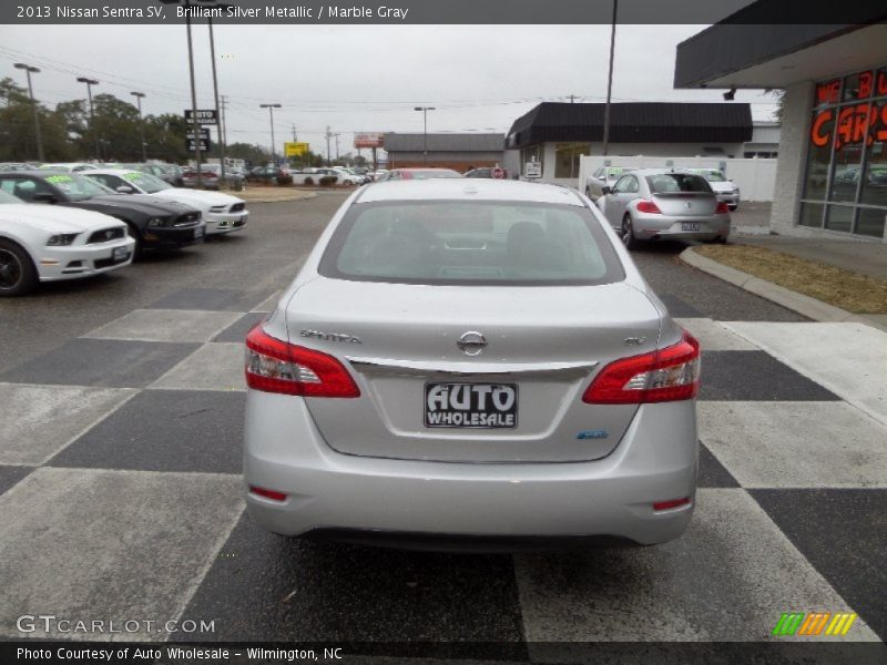 Brilliant Silver Metallic / Marble Gray 2013 Nissan Sentra SV