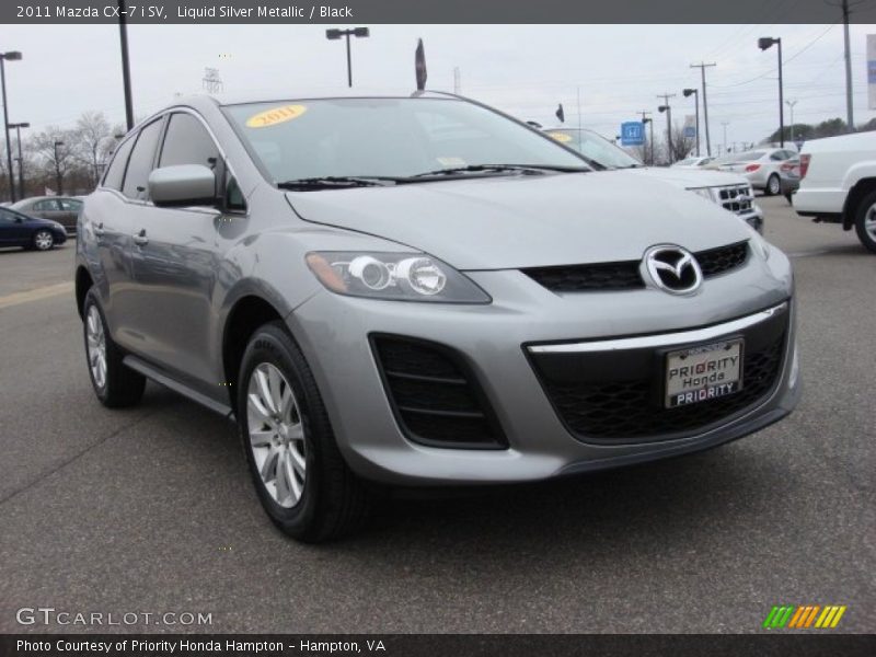 Liquid Silver Metallic / Black 2011 Mazda CX-7 i SV