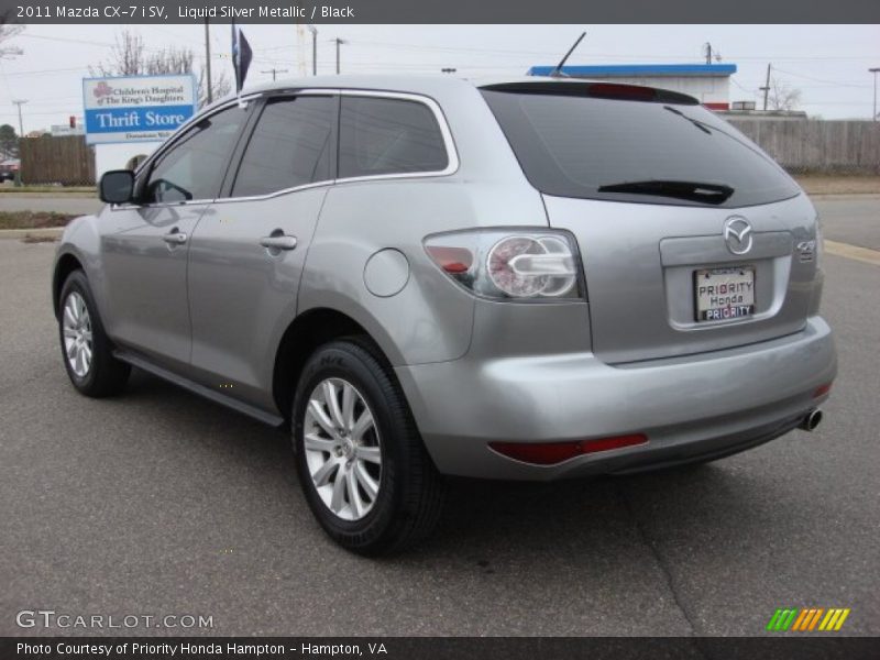Liquid Silver Metallic / Black 2011 Mazda CX-7 i SV