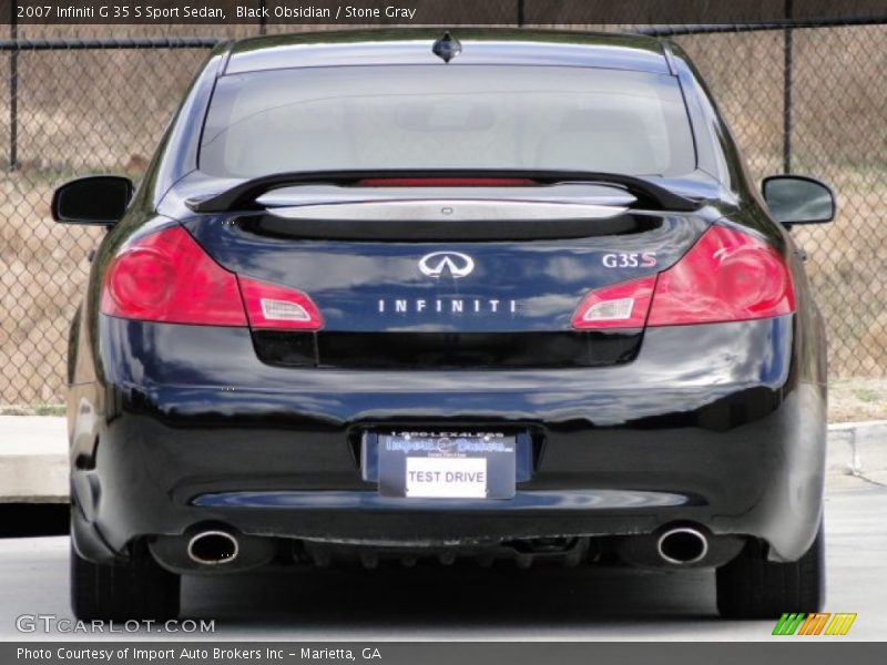 Black Obsidian / Stone Gray 2007 Infiniti G 35 S Sport Sedan