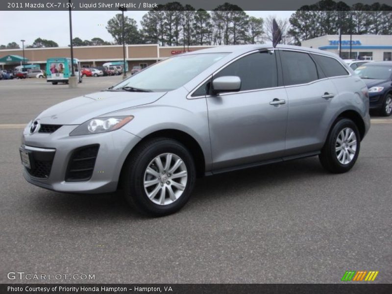 Liquid Silver Metallic / Black 2011 Mazda CX-7 i SV