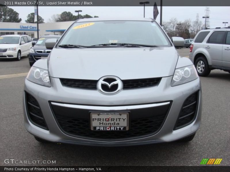 Liquid Silver Metallic / Black 2011 Mazda CX-7 i SV