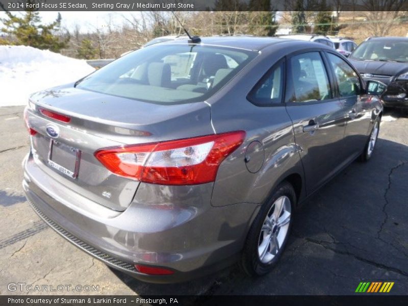 Sterling Gray / Medium Light Stone 2014 Ford Focus SE Sedan