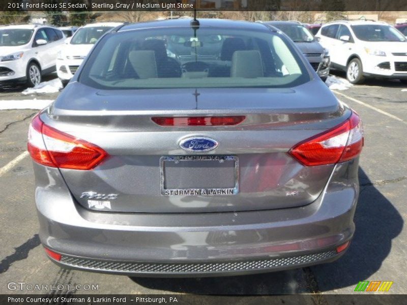 Sterling Gray / Medium Light Stone 2014 Ford Focus SE Sedan