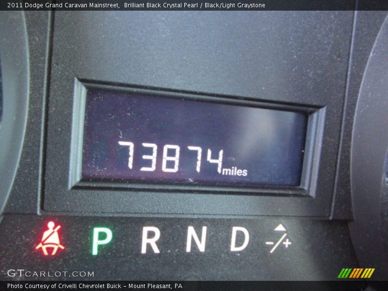 Brilliant Black Crystal Pearl / Black/Light Graystone 2011 Dodge Grand Caravan Mainstreet