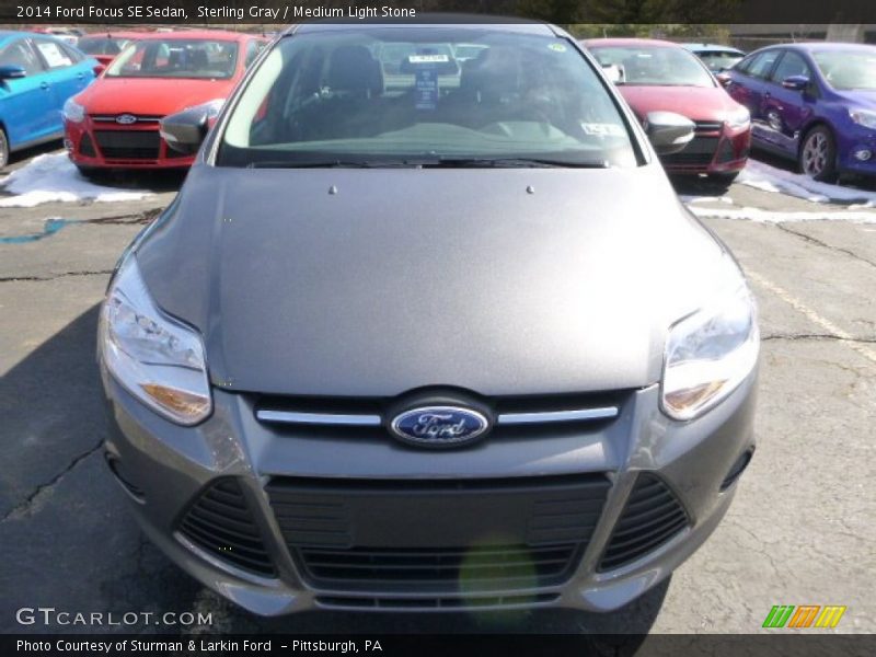 Sterling Gray / Medium Light Stone 2014 Ford Focus SE Sedan