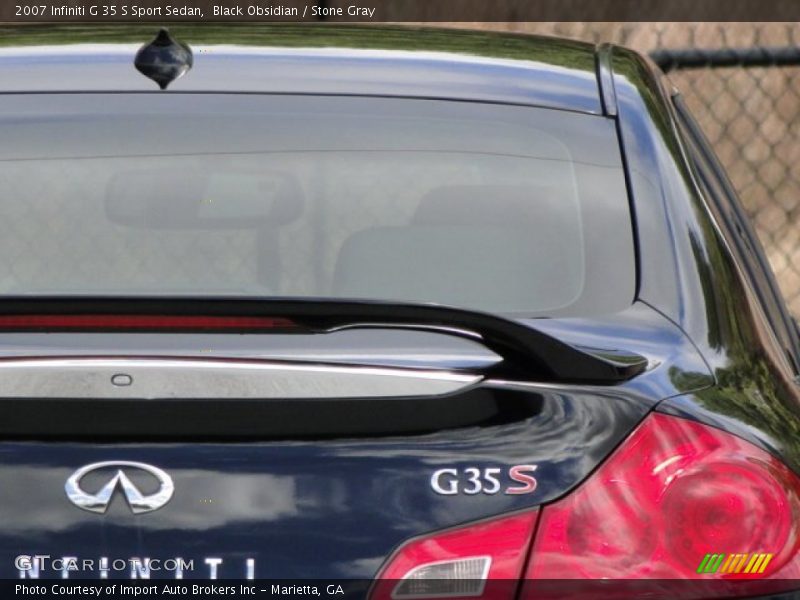 Black Obsidian / Stone Gray 2007 Infiniti G 35 S Sport Sedan