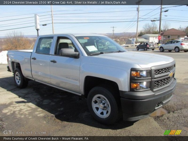 Silver Ice Metallic / Jet Black/Dark Ash 2014 Chevrolet Silverado 1500 WT Crew Cab 4x4