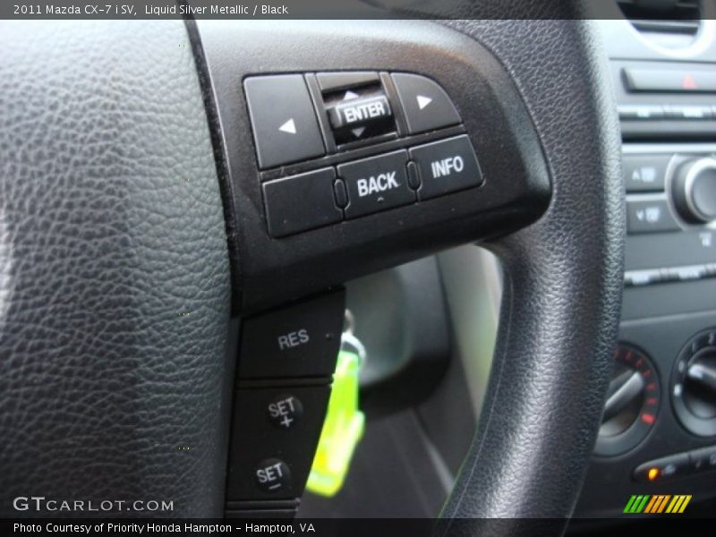 Liquid Silver Metallic / Black 2011 Mazda CX-7 i SV