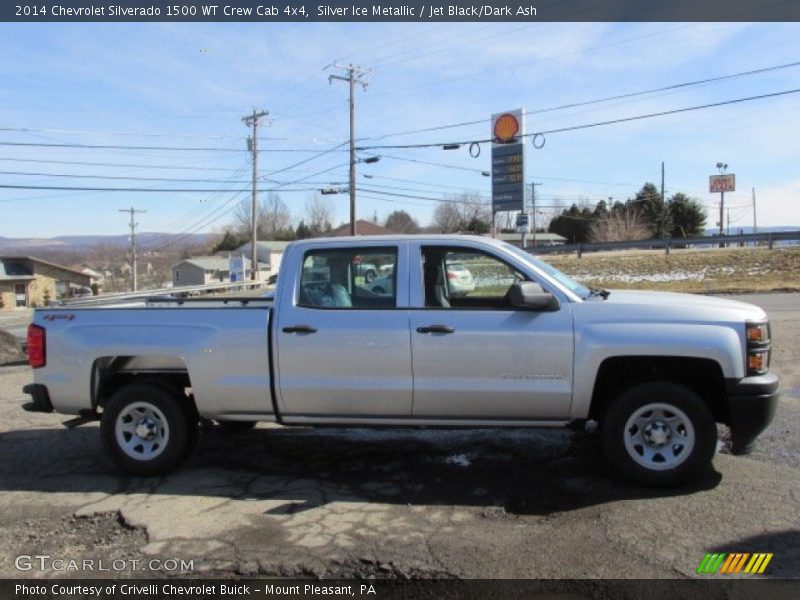 Silver Ice Metallic / Jet Black/Dark Ash 2014 Chevrolet Silverado 1500 WT Crew Cab 4x4