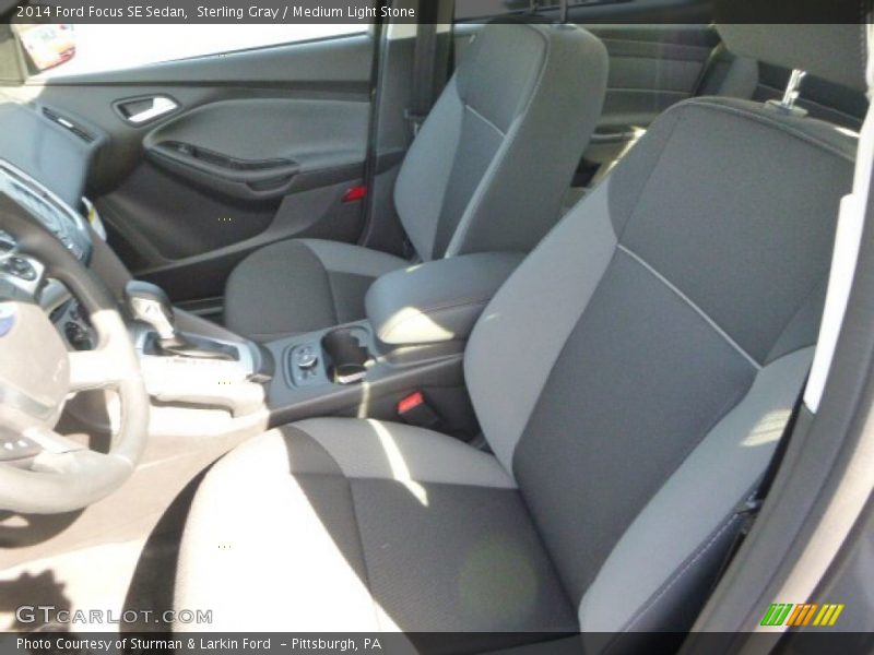 Sterling Gray / Medium Light Stone 2014 Ford Focus SE Sedan