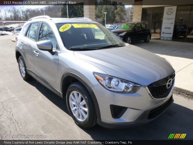 Liquid Silver / Black 2013 Mazda CX-5 Sport AWD