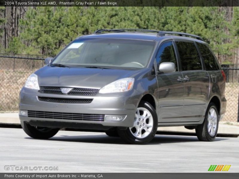 Phantom Gray Pearl / Fawn Beige 2004 Toyota Sienna XLE AWD