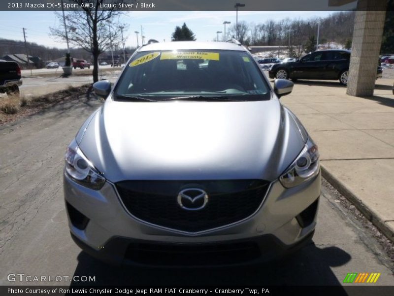 Liquid Silver / Black 2013 Mazda CX-5 Sport AWD