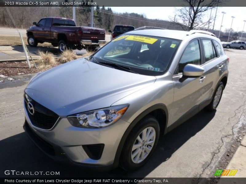 Liquid Silver / Black 2013 Mazda CX-5 Sport AWD