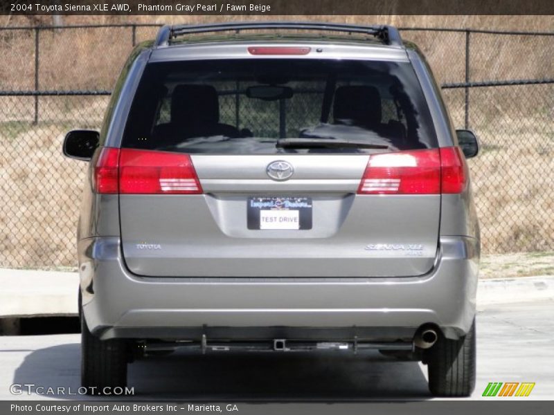 Phantom Gray Pearl / Fawn Beige 2004 Toyota Sienna XLE AWD