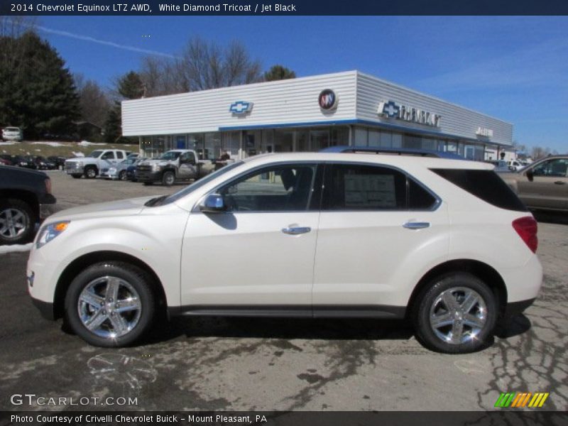 White Diamond Tricoat / Jet Black 2014 Chevrolet Equinox LTZ AWD