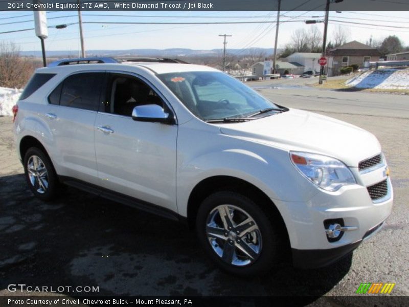 White Diamond Tricoat / Jet Black 2014 Chevrolet Equinox LTZ AWD