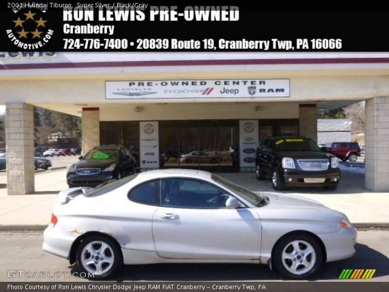 Super Silver / Black/Gray 2001 Hyundai Tiburon