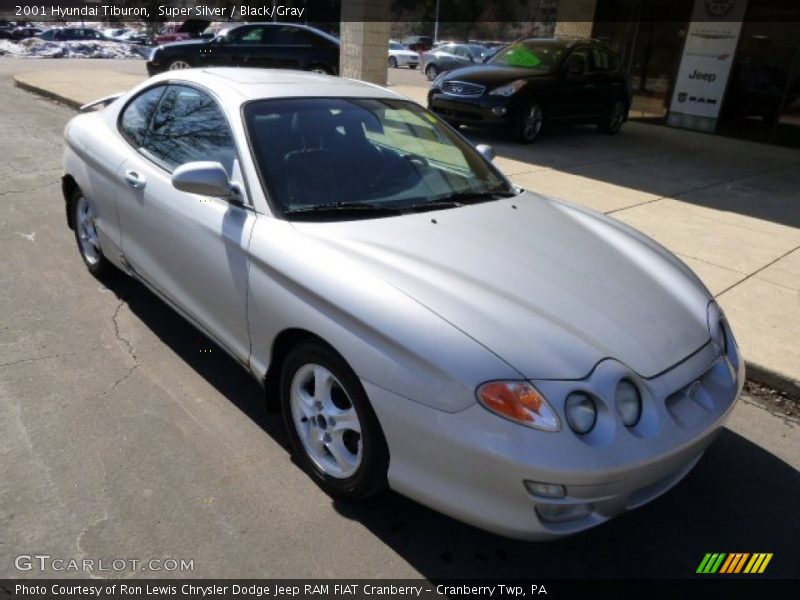 Super Silver / Black/Gray 2001 Hyundai Tiburon