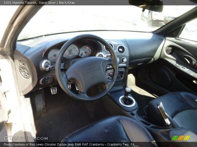 Super Silver / Black/Gray 2001 Hyundai Tiburon