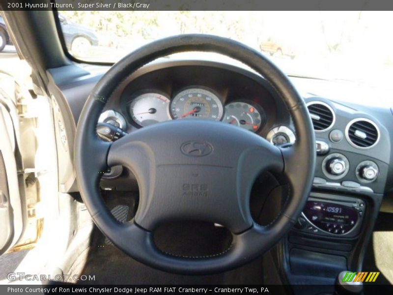 Super Silver / Black/Gray 2001 Hyundai Tiburon