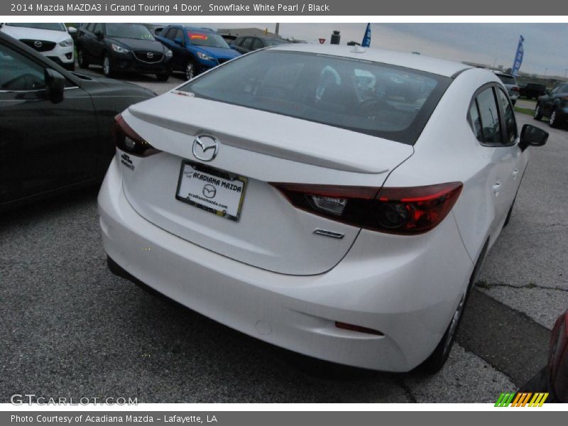 Snowflake White Pearl / Black 2014 Mazda MAZDA3 i Grand Touring 4 Door