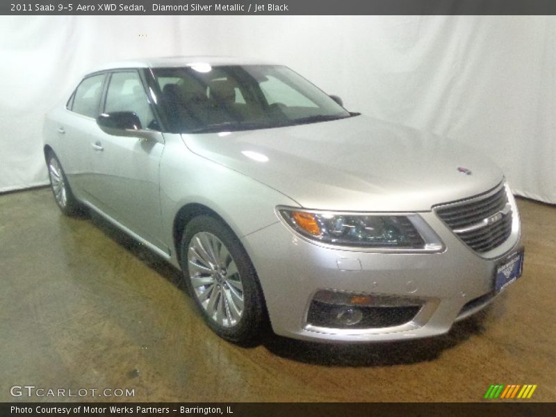 Diamond Silver Metallic / Jet Black 2011 Saab 9-5 Aero XWD Sedan