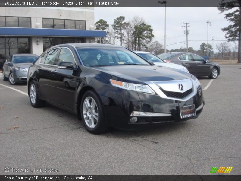 Crystal Black Pearl / Taupe Gray 2011 Acura TL 3.5 Technology