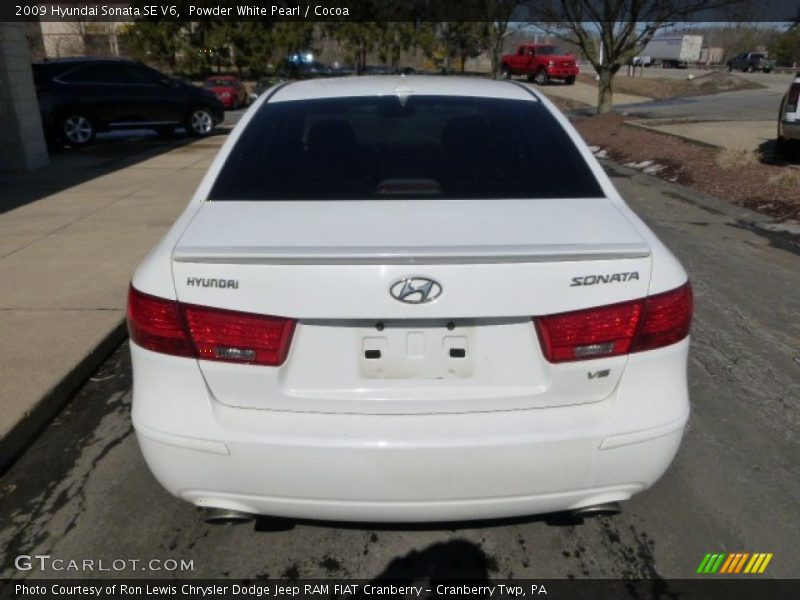 Powder White Pearl / Cocoa 2009 Hyundai Sonata SE V6