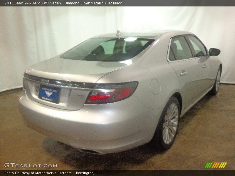 Diamond Silver Metallic / Jet Black 2011 Saab 9-5 Aero XWD Sedan