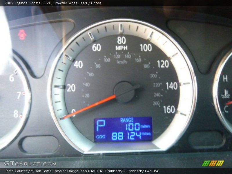 Powder White Pearl / Cocoa 2009 Hyundai Sonata SE V6