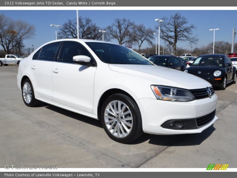 Candy White / Cornsilk Beige 2013 Volkswagen Jetta TDI Sedan