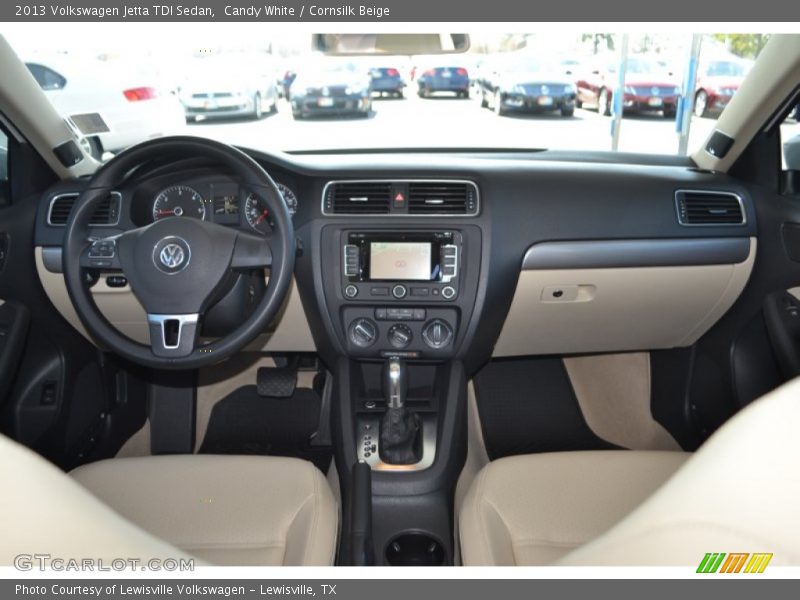 Candy White / Cornsilk Beige 2013 Volkswagen Jetta TDI Sedan