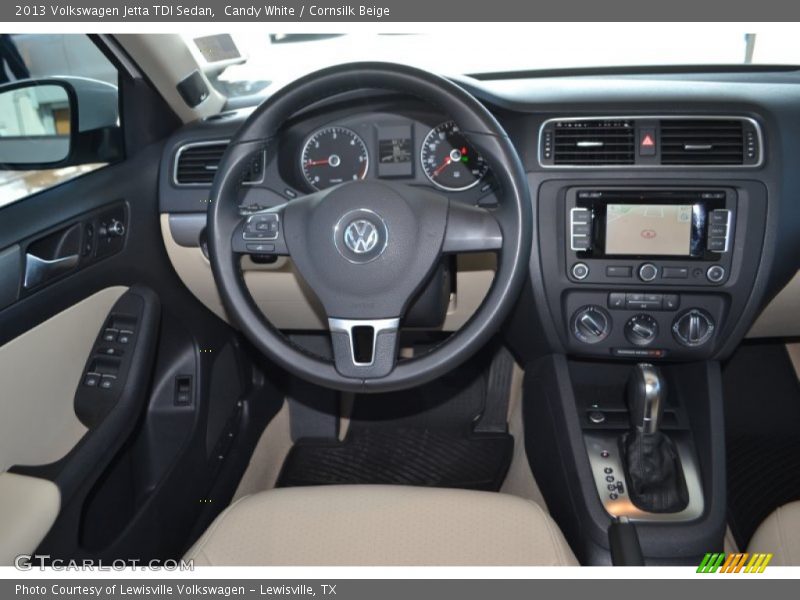 Candy White / Cornsilk Beige 2013 Volkswagen Jetta TDI Sedan