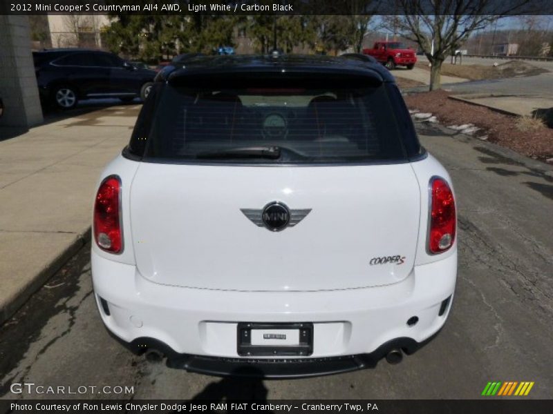 Light White / Carbon Black 2012 Mini Cooper S Countryman All4 AWD