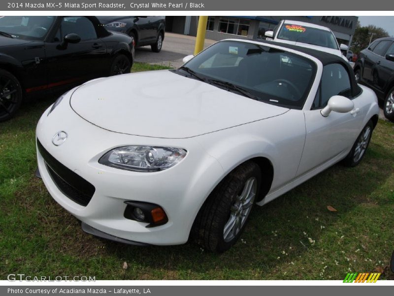 Crystal White Pearl / Black 2014 Mazda MX-5 Miata Sport Roadster