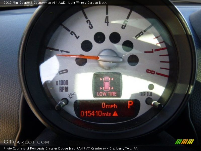 Light White / Carbon Black 2012 Mini Cooper S Countryman All4 AWD