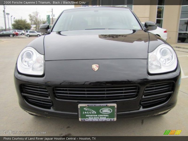 Black / Black/Steel Grey 2006 Porsche Cayenne S Titanium