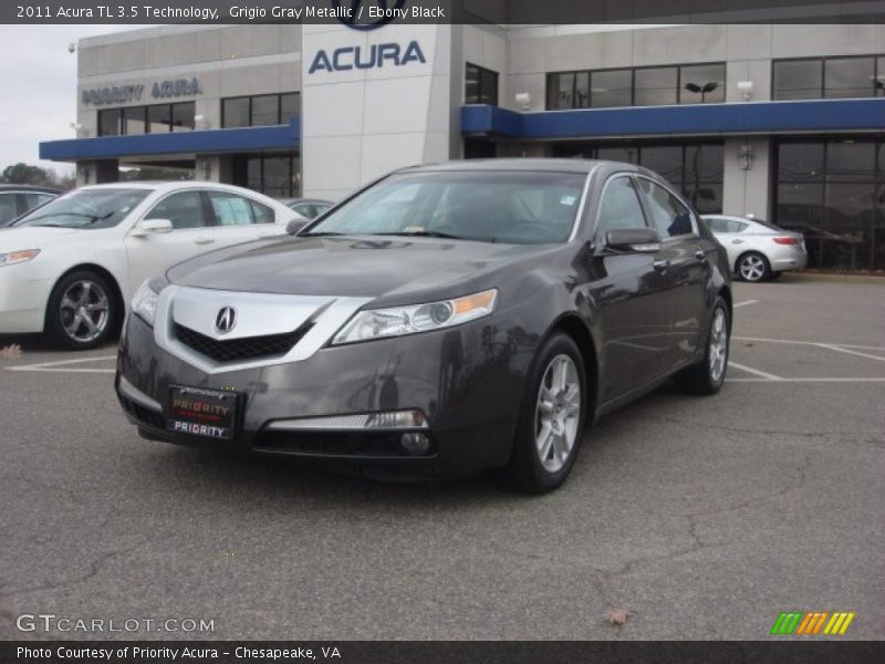 Grigio Gray Metallic / Ebony Black 2011 Acura TL 3.5 Technology